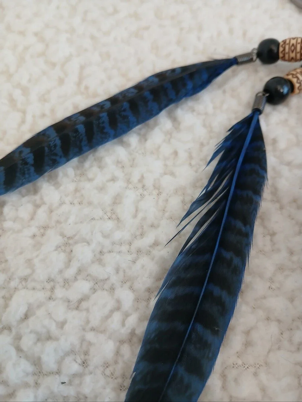 Patricia Nash Cerulean Feather Key Fob NWT